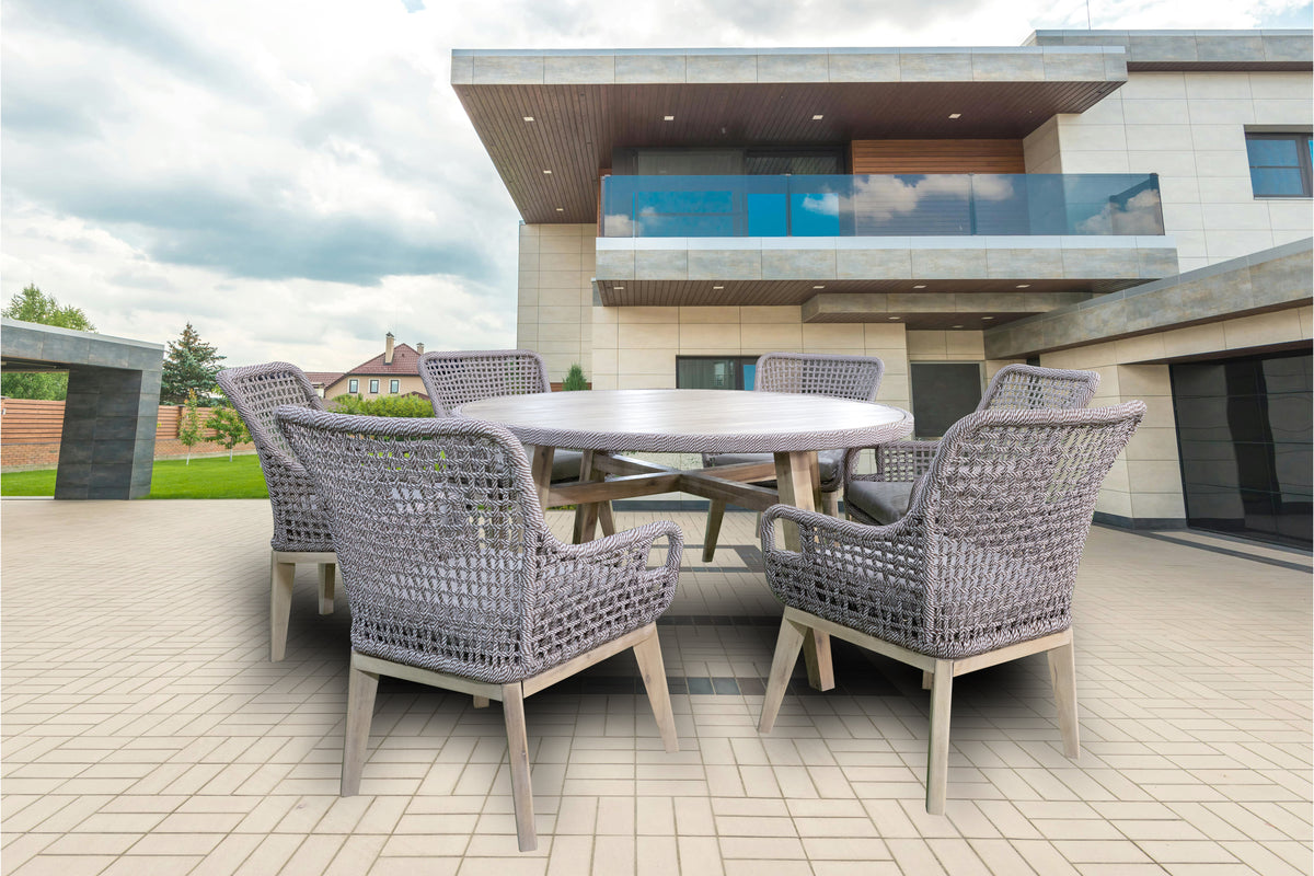 7 Piece Outdoor Dining Set by Mollai Collections | Bel Furniture