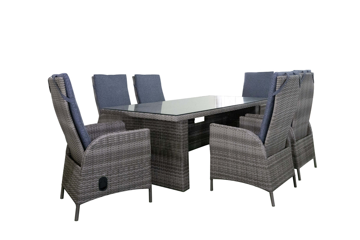 7 Piece Outdoor Dining Set by Mollai Collections | Bel Furniture
