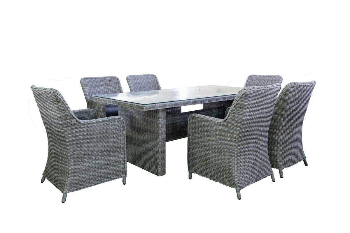 7 Piece Outdoor Dining Set by Mollai Collections | Bel Furniture