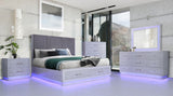 Modern White Chest with LED Lighting