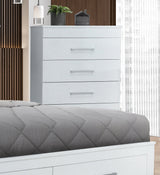 White Modern 5-Drawer Chest