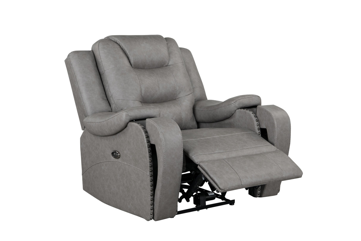 Mason Ridge Gray 3-Piece Power Reclining Living Room Set with Storage