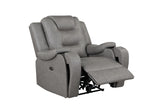 Mason Ridge Gray 3-Piece Power Reclining Living Room Set with Storage