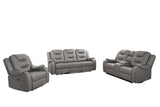 Mason Ridge Gray 3-Piece Power Reclining Living Room Set with Storage