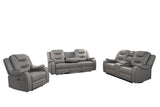 Mason Ridge Gray 3-Piece Power Reclining Living Room Set with Storage