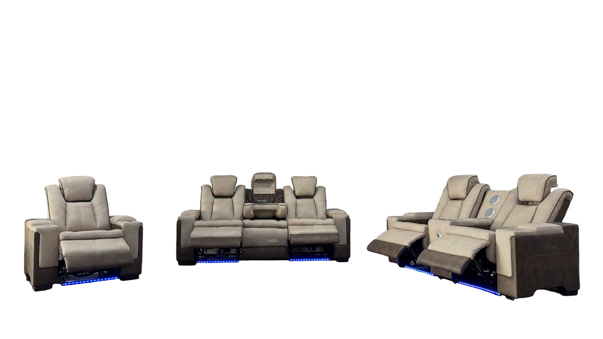 3 Piece Power Reclining Living Room Set by Sara Collections | Bel Furniture