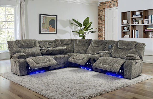 3 Piece Power Reclining Sectional by Sara Collections | Bel Furniture