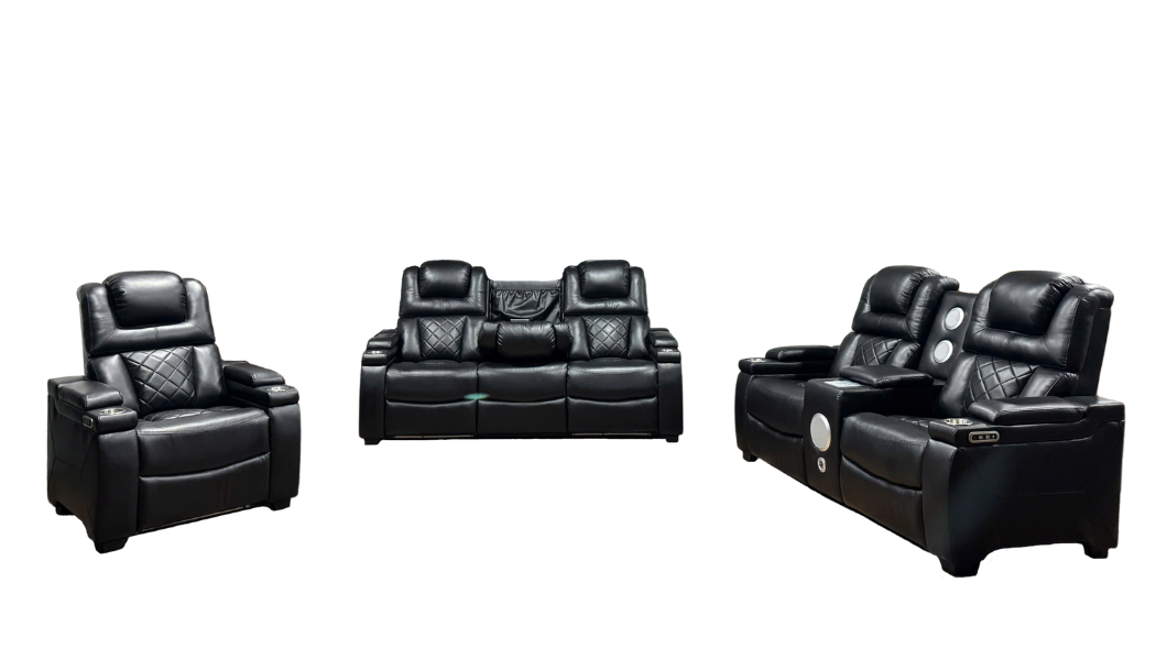 3 Piece Power Reclining Living Room Set by Sara Collections | Bel Furniture