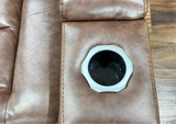 Brown & Light Brown 3-Piece Power Reclining Living Room Set with Power Headrests, Bluetooth Speakers & LED Lights