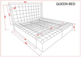 Beige Bouclé Tufted Upholstered Storage Bed with USB