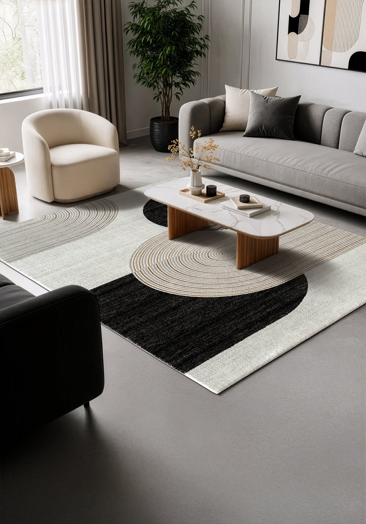 .Elma Multi Power-Loomed Area Rug - 6' 6" x 9' 0"