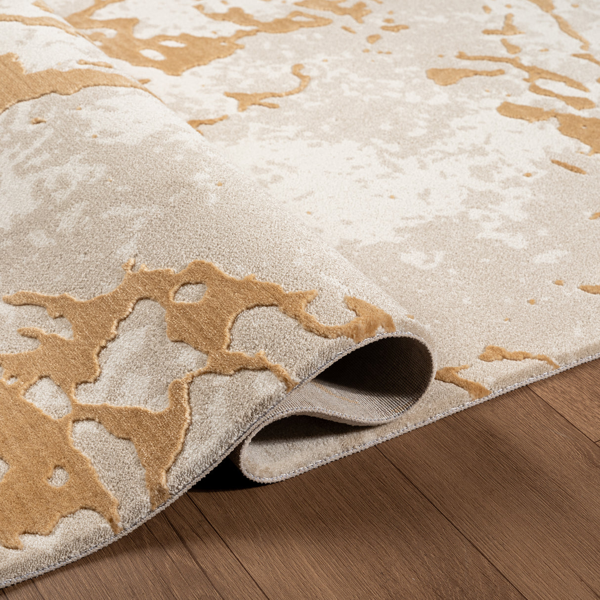 .Riya Greige Power-Loomed Area Rug - 6' 6" x 9' 0"