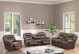 Transitional Red Brown Power Reclining 3-Piece Living Room Set with Plush High-Back Comfort & Pillow-Top Arms