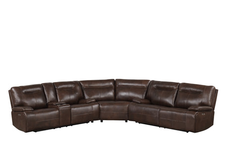 3 Piece Power Reclining Sectional - Top Grain Leather by Sara Collections | Bel Furniture