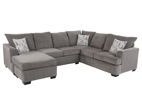 2-Piece Sectional Sofa with Chaise - Logan Nickel by JCOOPER | Bel Furniture