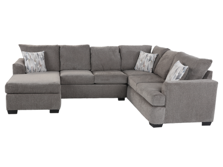 2-Piece Sectional Sofa with Chaise - Logan Nickel by JCOOPER | Bel Furniture