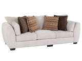 Light Neutral 2-Piece Sofa and Loveseat Set with Accent Pillow Style