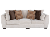 Light Neutral 2-Piece Sofa and Loveseat Set with Accent Pillow Style