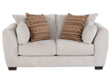 Light Neutral 2-Piece Sofa and Loveseat Set with Accent Pillow Style