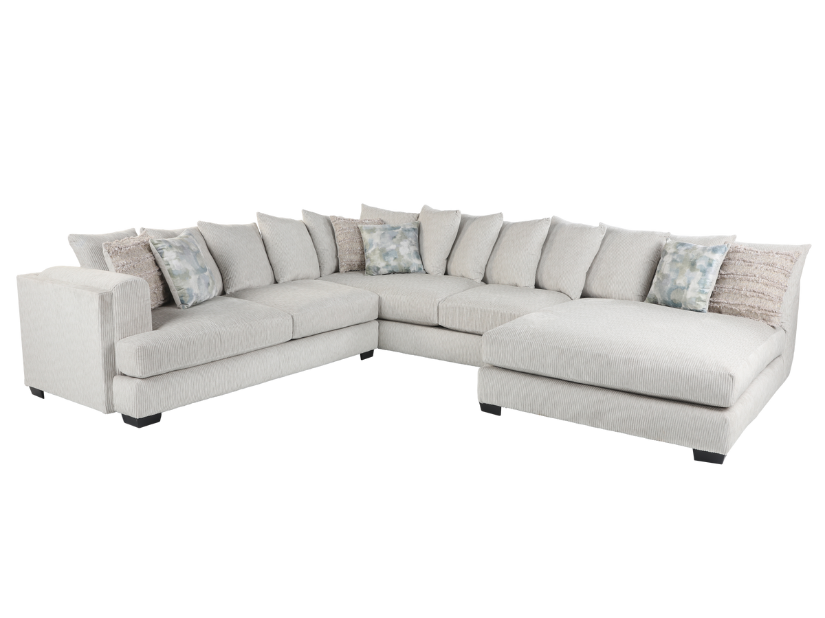 3-Piece Cashmere Modern U-Shaped Sectional Sofa by JCOOPER | Bel Furniture