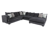 3-Piece Charcoal Modern U-Shaped Sectional Sofa by JCOOPER | Bel Furniture
