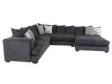3-Piece Charcoal Modern U-Shaped Sectional Sofa by JCOOPER | Bel Furniture