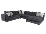 3-Piece Charcoal Modern U-Shaped Sectional Sofa by JCOOPER | Bel Furniture
