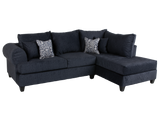 2-Piece Sectional Sofa with Right Arm Facing Chaise – Splendor Blue