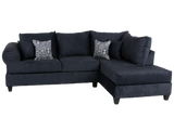 2-Piece Sectional Sofa with Right Arm Facing Chaise – Splendor Blue
