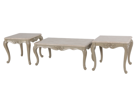 3 Piece Coffee Table Set with Real Marble Tabletops by Mollai Collections | Bel Furniture
