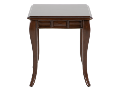 Transitional Dark Brown 3-Piece Coffee Table Set with Framed Inlay-Style Tops & Curved Legs - view 4