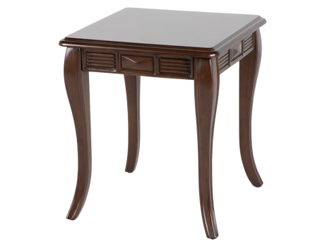 Transitional Dark Brown 3-Piece Coffee Table Set with Framed Inlay-Style Tops & Curved Legs - view 7