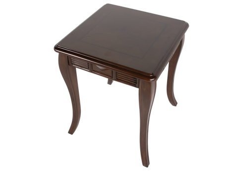 Transitional Dark Brown 3-Piece Coffee Table Set with Framed Inlay-Style Tops & Curved Legs - view 8