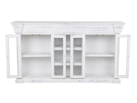 TV Console with Glass Doors by Mollai Collections | Bel Furniture