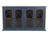 TV Console with Glass Doors by Mollai Collections | Bel Furniture
