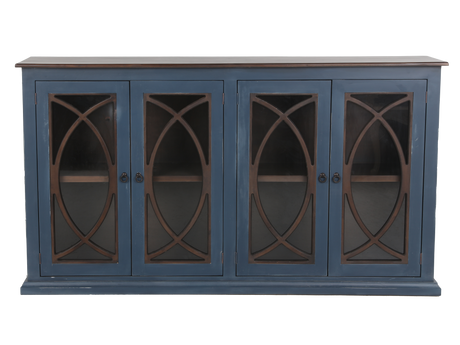 TV Console with Glass Doors by Mollai Collections | Bel Furniture