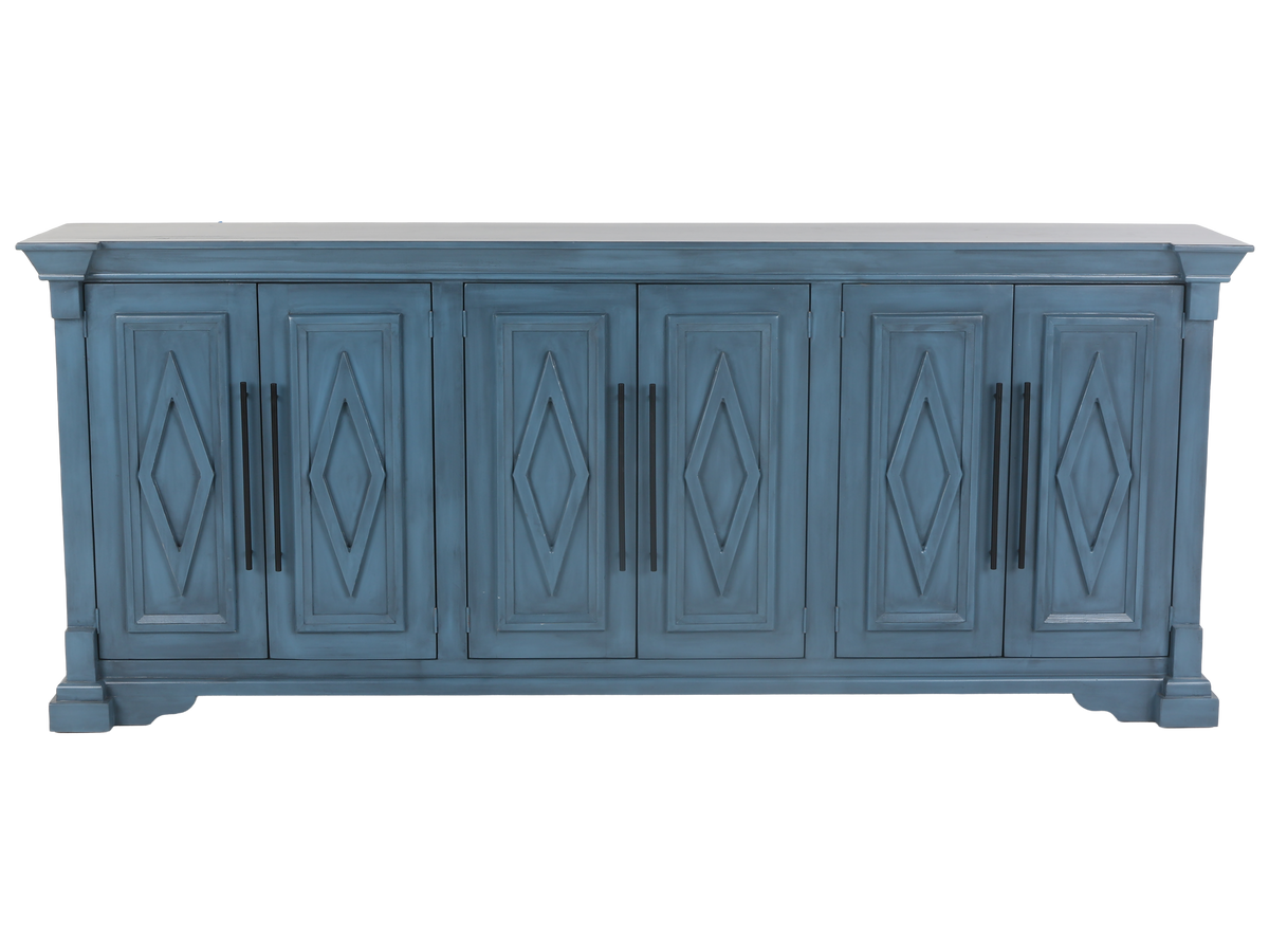 4-Door Sideboard with Diamond Panel Detailing