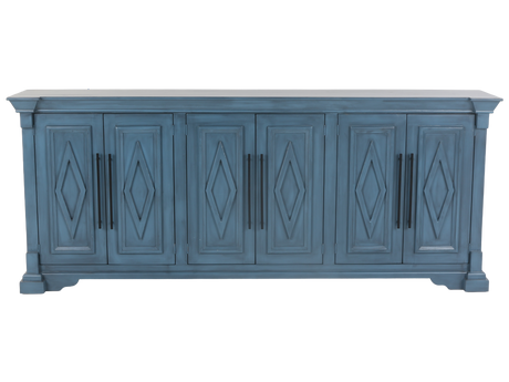4-Door Sideboard with Diamond Panel Detailing