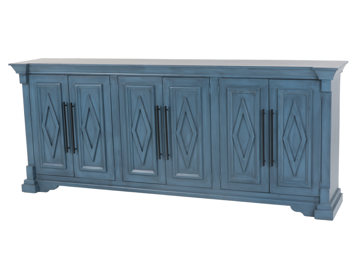 4-Door Sideboard with Diamond Panel Detailing