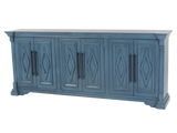 4-Door Sideboard with Diamond Panel Detailing