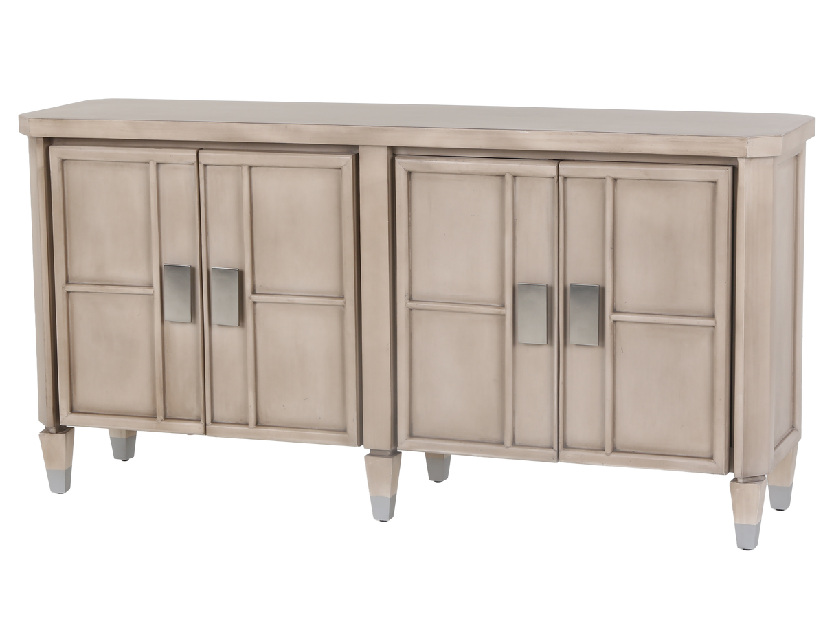 4-Door Sideboard with Modern Square Handles