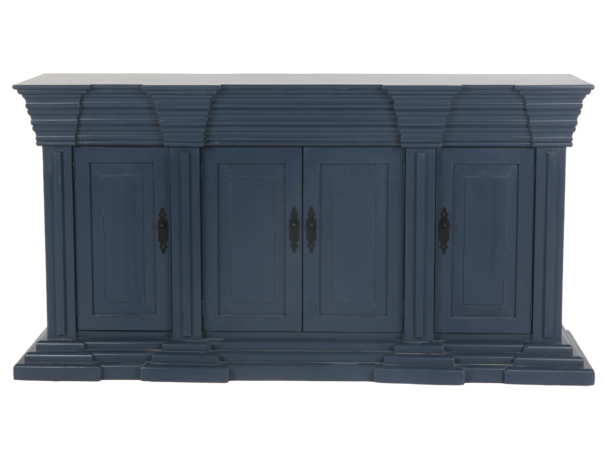 4-Door Sideboard with Layered Pedestal Design