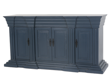 4-Door Sideboard with Layered Pedestal Design