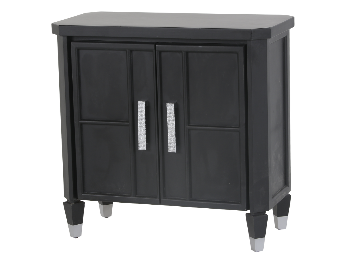 2-Door TV Console with Crystal-Inlay Handles