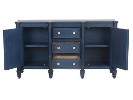 Navy Blue Sideboard with 3 Drawers and 2 Cabinets - view 3