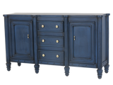 Navy Blue Sideboard with 3 Drawers and 2 Cabinets