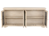Desert Sand 4-Door Sideboard with Mirrored Panels