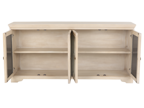 Desert Sand 4-Door Sideboard with Mirrored Panels - view 3