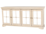 Desert Sand 4-Door Sideboard with Mirrored Panels