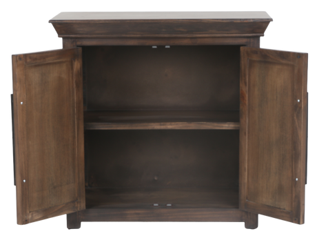 Rustic Brown Diamond Lattice TV Console - view 3